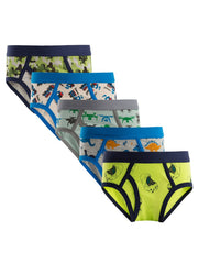 5pcs Boy Cartoon Print Briefs