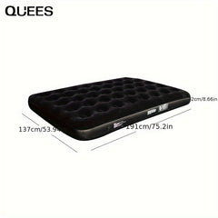 Portable Inflatable Mattress with 2 Pillows for Camping and Home Use