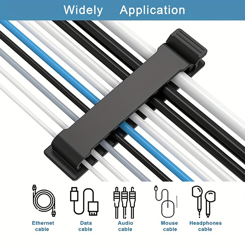 10PCS Cable Management Clips Cord Organizers for Office & Desk