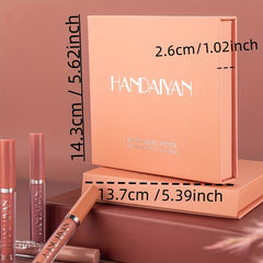 Matte Liquid Lipstick Set 6 Lip Gloss Non Stick Cup Lip Glaze