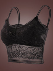 2pcs Lace Wireless Bras Breathable Mesh Bralette Women's Lingerie