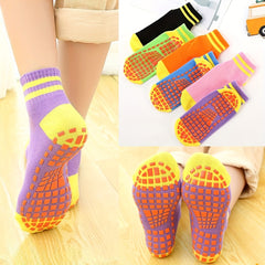 6 Pairs Colorful Striped Ankle Socks for Trampoline Workouts
