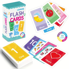Educational Flashcards Set: Alphabet, Colors, Numbers, Shapes, Letters