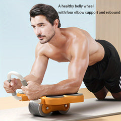 Automatic Rebound Ab Roller with Elbow Pads for Fitness