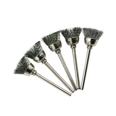 15pcs Coarse Crimped Steel Wire Brush Set for Rotary Tool with Mandrel
