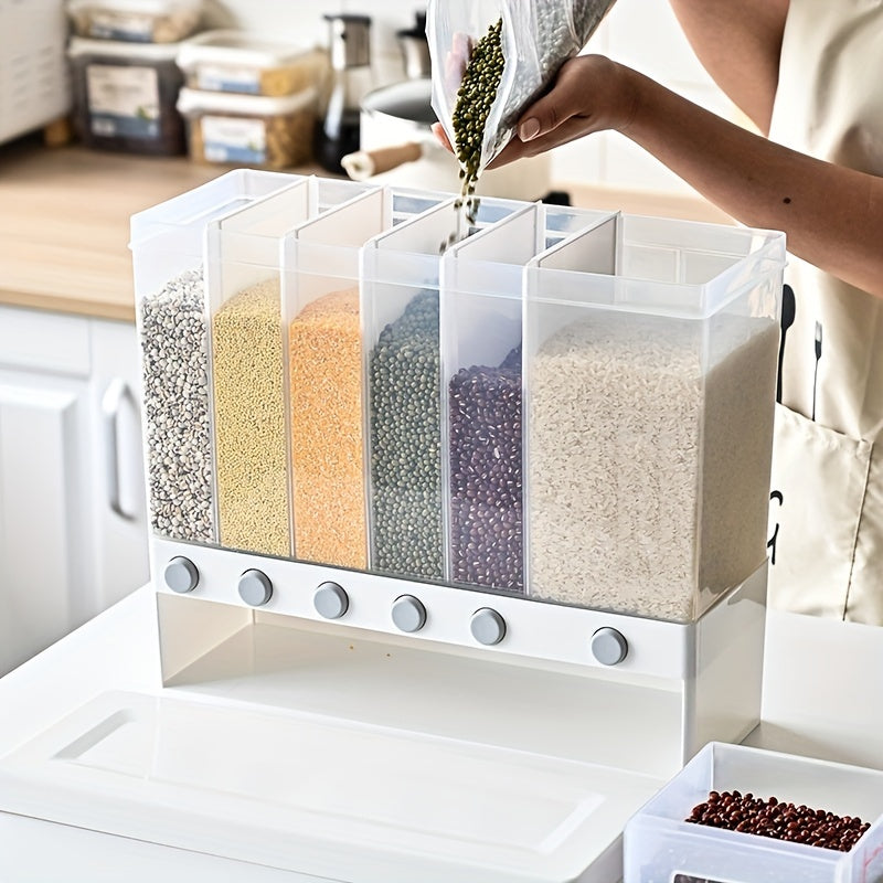 Wall Mounted Rice Storage Box Large Capacity Food Dispenser