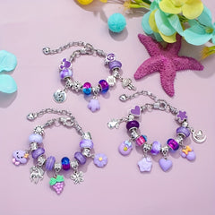 66Pcs DIY Charm Bracelet Necklace Kit for Girls Beads Pendants Chains