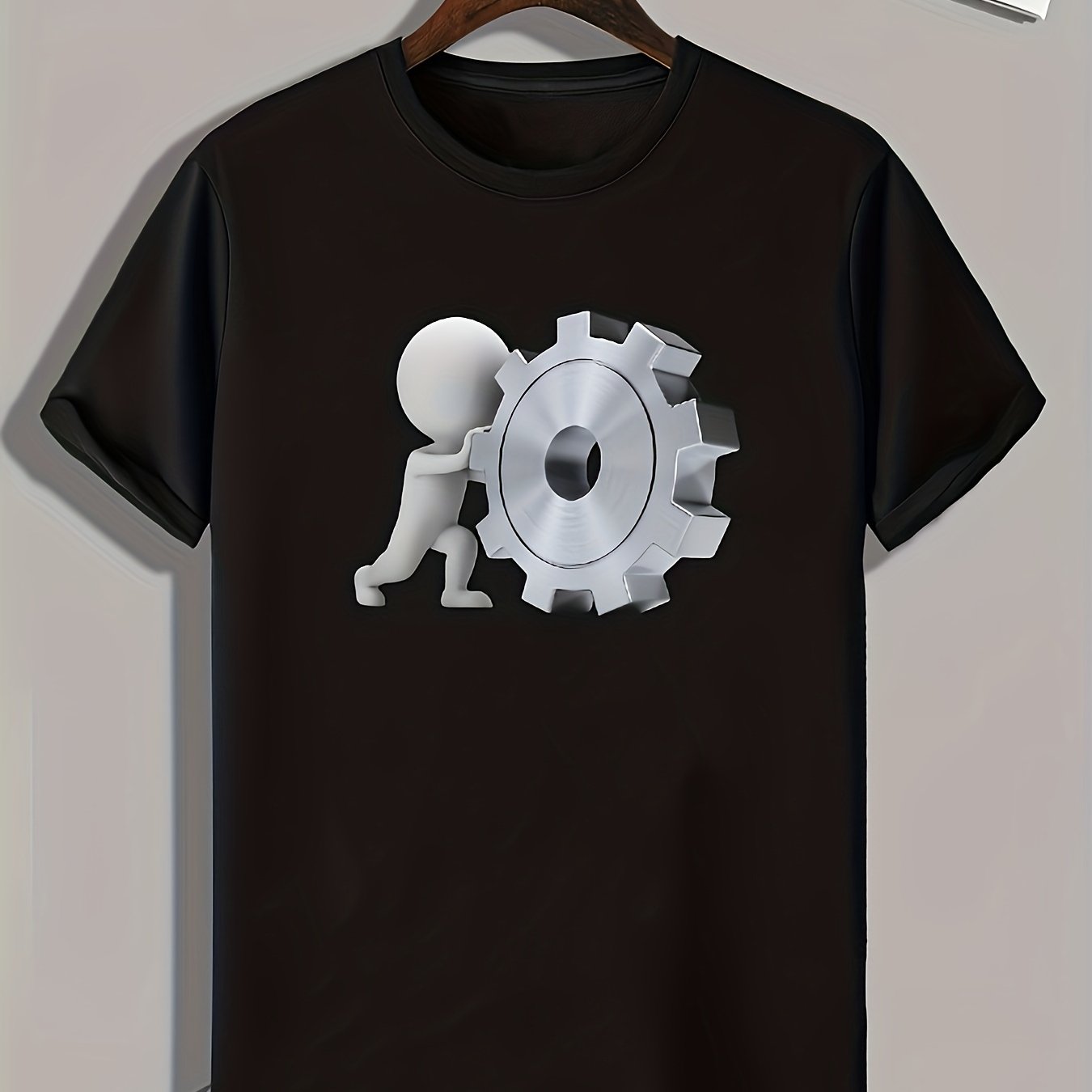 Gear Pattern Men's Sports T-shirt for Fitness - Gift for Men