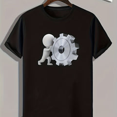 Gear Pattern Men's Sports T-shirt for Fitness - Gift for Men