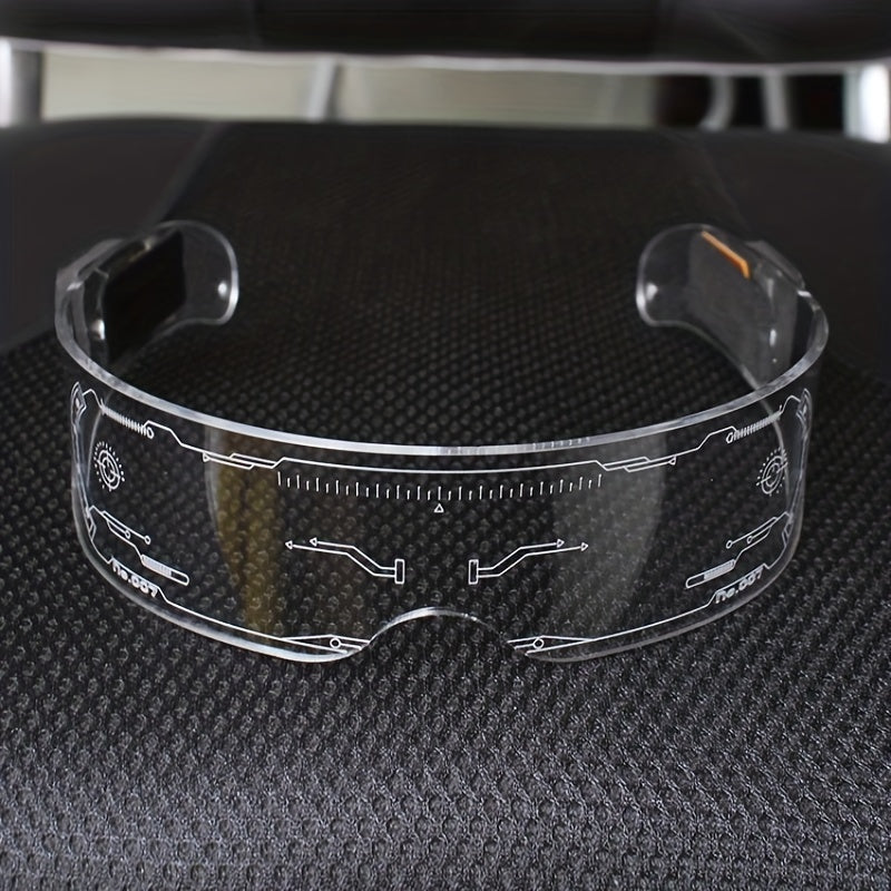 LED Luminous Men's Glasses Futuristic Style Technology Glasses