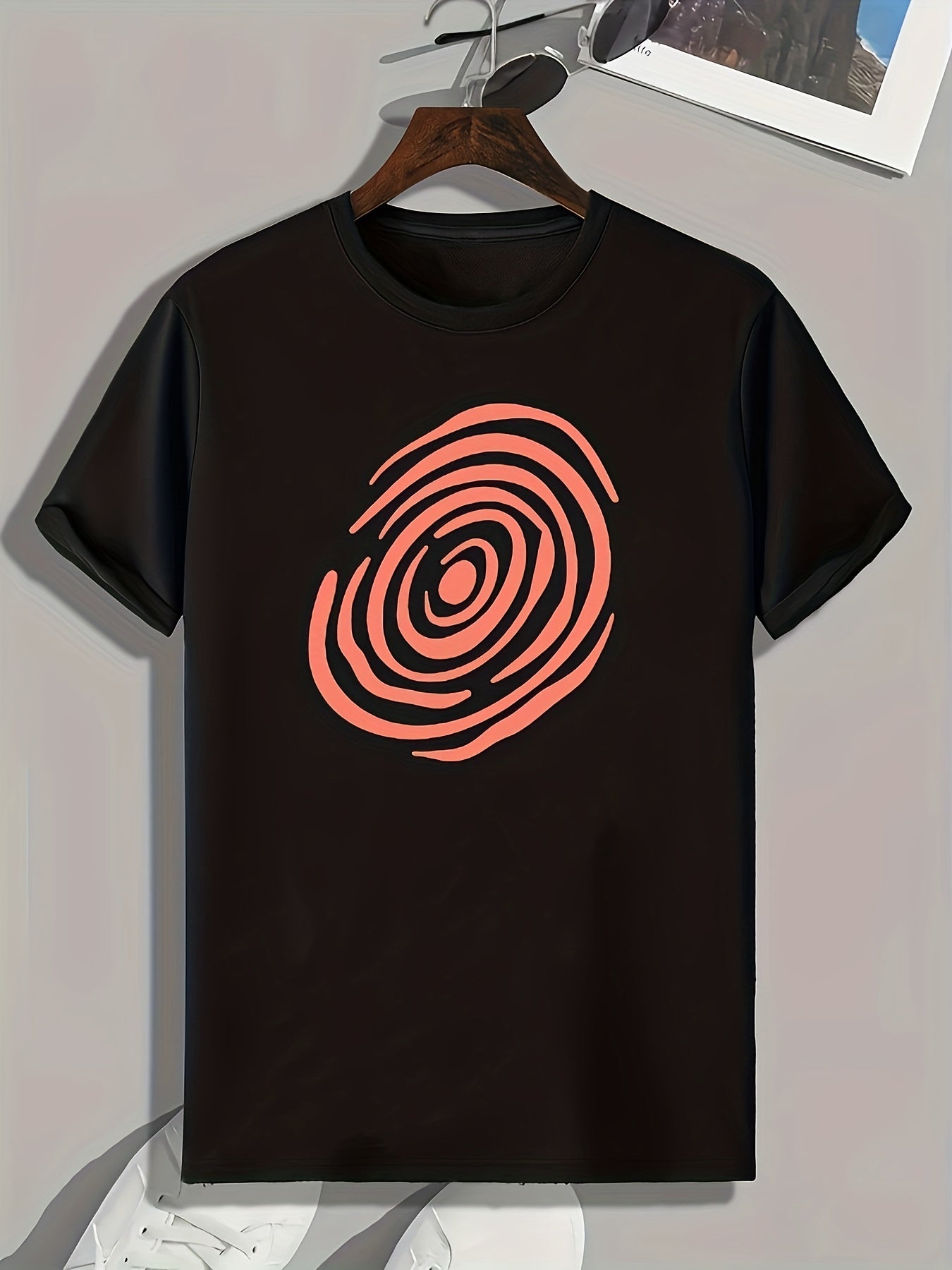 Fingerprint Pattern Print Men's Sports T-shirt