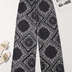 Boho Lounge Bottoms Wide Leg Sleepwear Pants