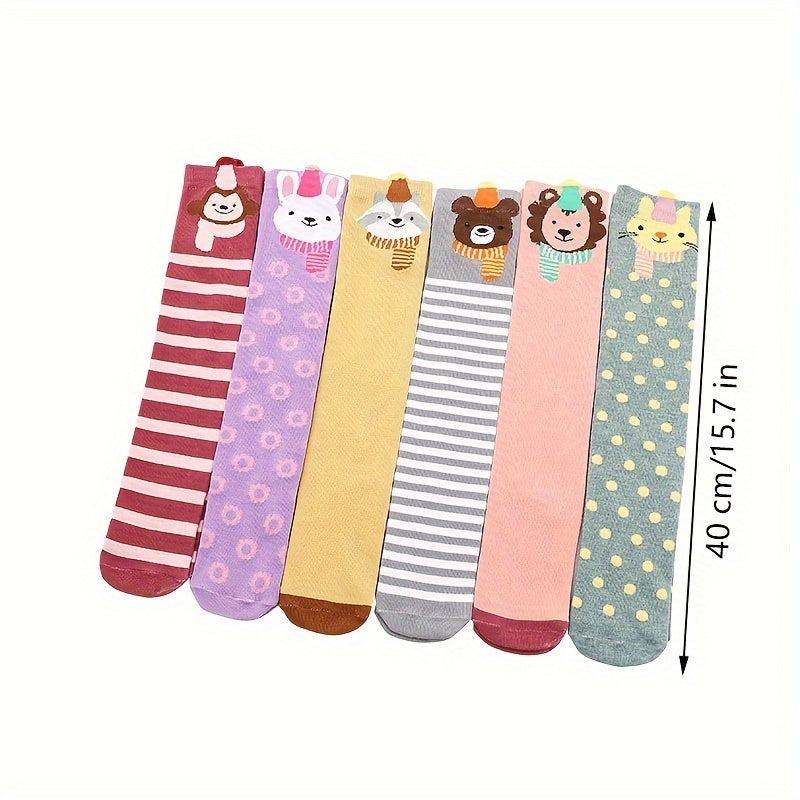 Girl's Bowknot Animal Pattern Knee High Socks
