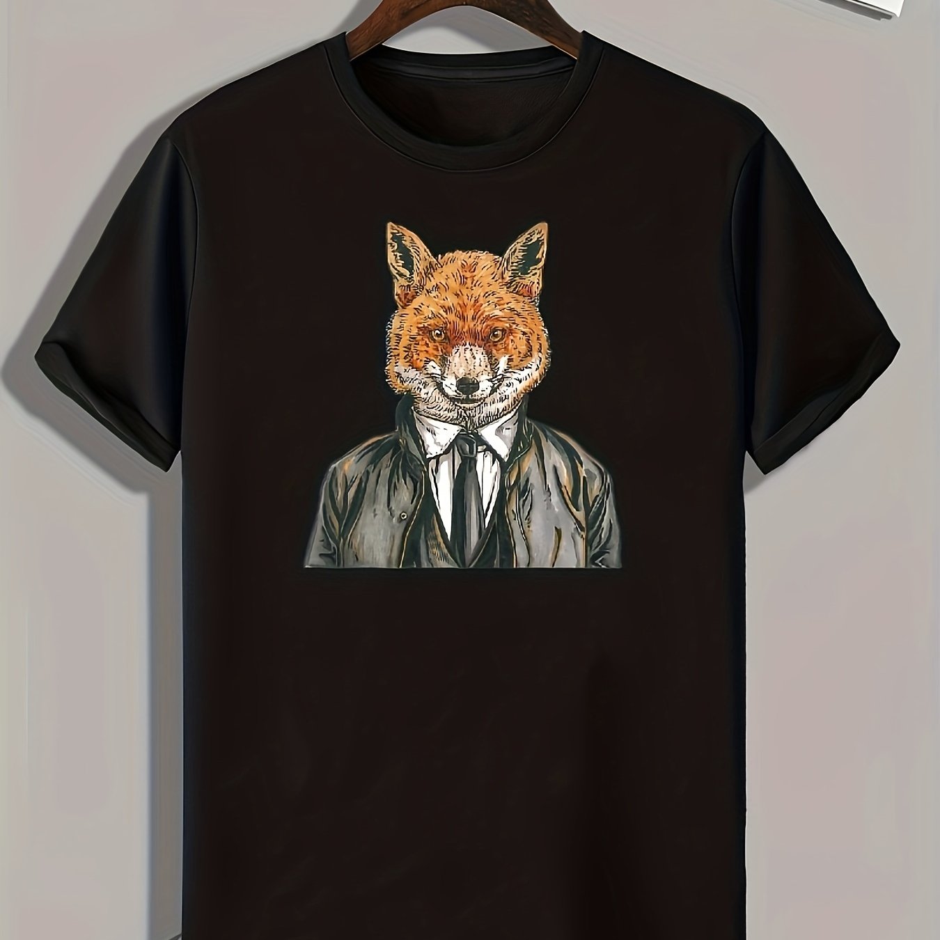 Bear Print Men's Graphic T-shirt Casual Comfy Tees For Summer