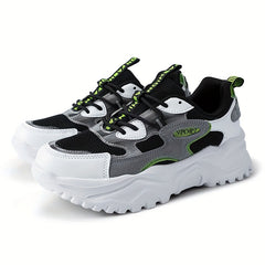 Thick Bottom Heighten Running Shoes Mesh Breathable Lightweight Sneakers