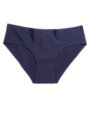 6pcs Seamless Solid Briefs Stretchy Panties Women's Lingerie