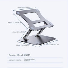 Portable Aluminum Laptop Stand Fits 10-17 Inch MacBook Pro/Air