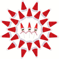 50 Mini Santa Hats Lollipop Christmas Crafts Mini Santa Claus Hat