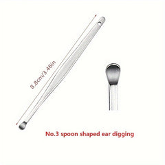 5pc Ear Picking Tool Set Spiral Spring Spoon