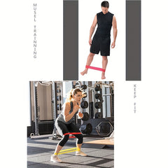 Yellow TPE Yoga Elastic Resistance Band for Body Muscle Training