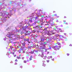 3D Holographic Heart Nail Glitter for Nail Art