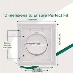 4" Double Door Dryer Vent Hood, Anti-UV Plastic, No Lint Screen
