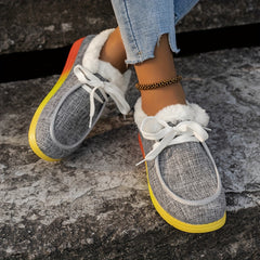 Women's Non-slip Warm Sneakers Low Top Sport Shoes