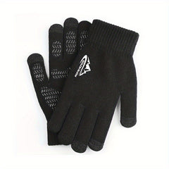 Thickened Knitted Touch Screen Gloves, Outdoor Non-slip Cycling Gloves