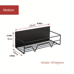 3pcs Magnetic Fridge Shelf Organizer No Punch Microwave Side Organizer