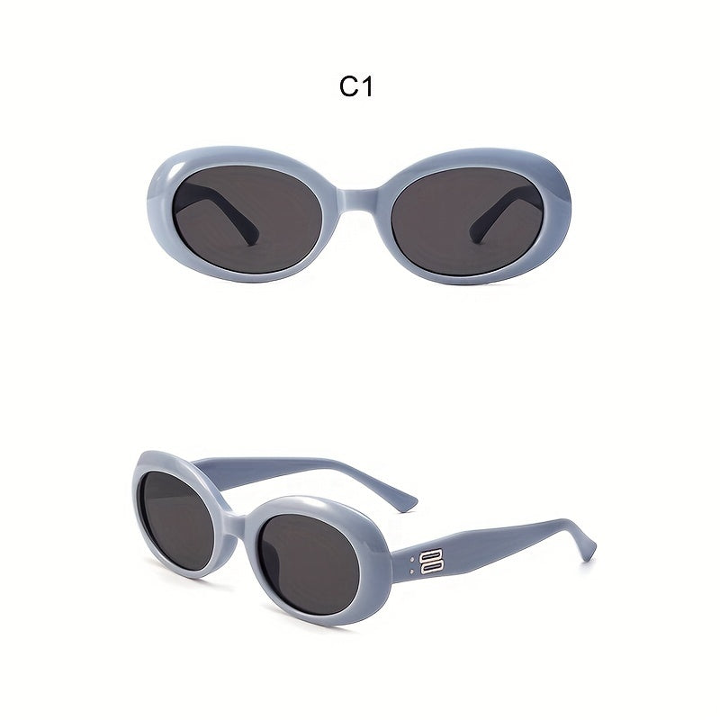 Men's Oval Frame Sunglasses Retro UV Protection Summer Sunglasses
