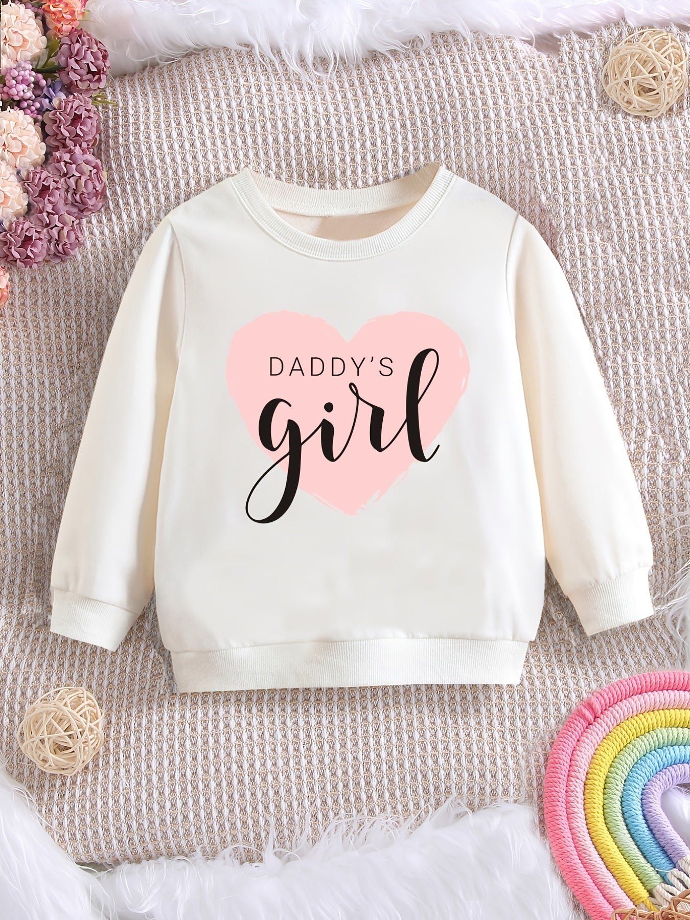Girls Casual Pullover Sweatshirt DADDY'S Girl Print