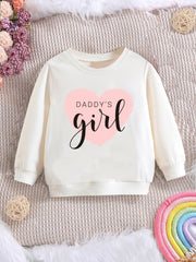 Girls Casual Pullover Sweatshirt DADDY'S Girl Print