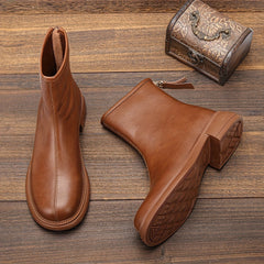 Women's Solid Chelsea Boots Stylish Faux Leather Boots