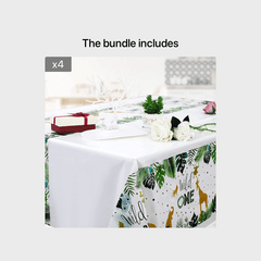 Wild One Jungle Animals Disposable Tablecloth Party Decoration