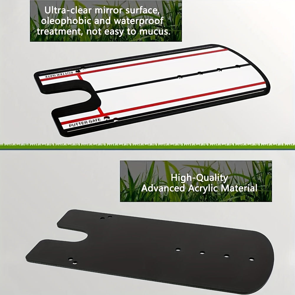 Golf Putting Alignment Mirror Practice Training Aid Portable Corrector