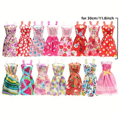 20pcs Mixed Mini Dress Necklaces Glasses Doll Accessories NO DOLL