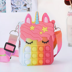 Silicone Unicorn Messenger Bag Coin Purse for Kids
