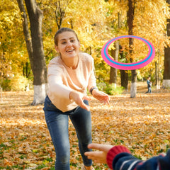 Valporia Plastic Flying Disc Outdoor Backyard Sport Screen Family Fun Lawn Game