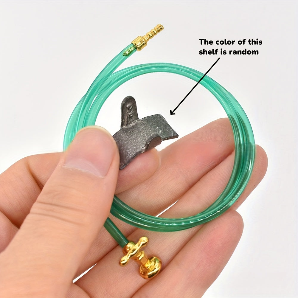 1:12 Scale Garden Hose w/ Golden Fittings for Dollhouse Diorama & Outdoor Decor