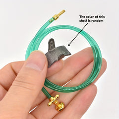 1:12 Scale Garden Hose w/ Golden Fittings for Dollhouse Diorama & Outdoor Decor
