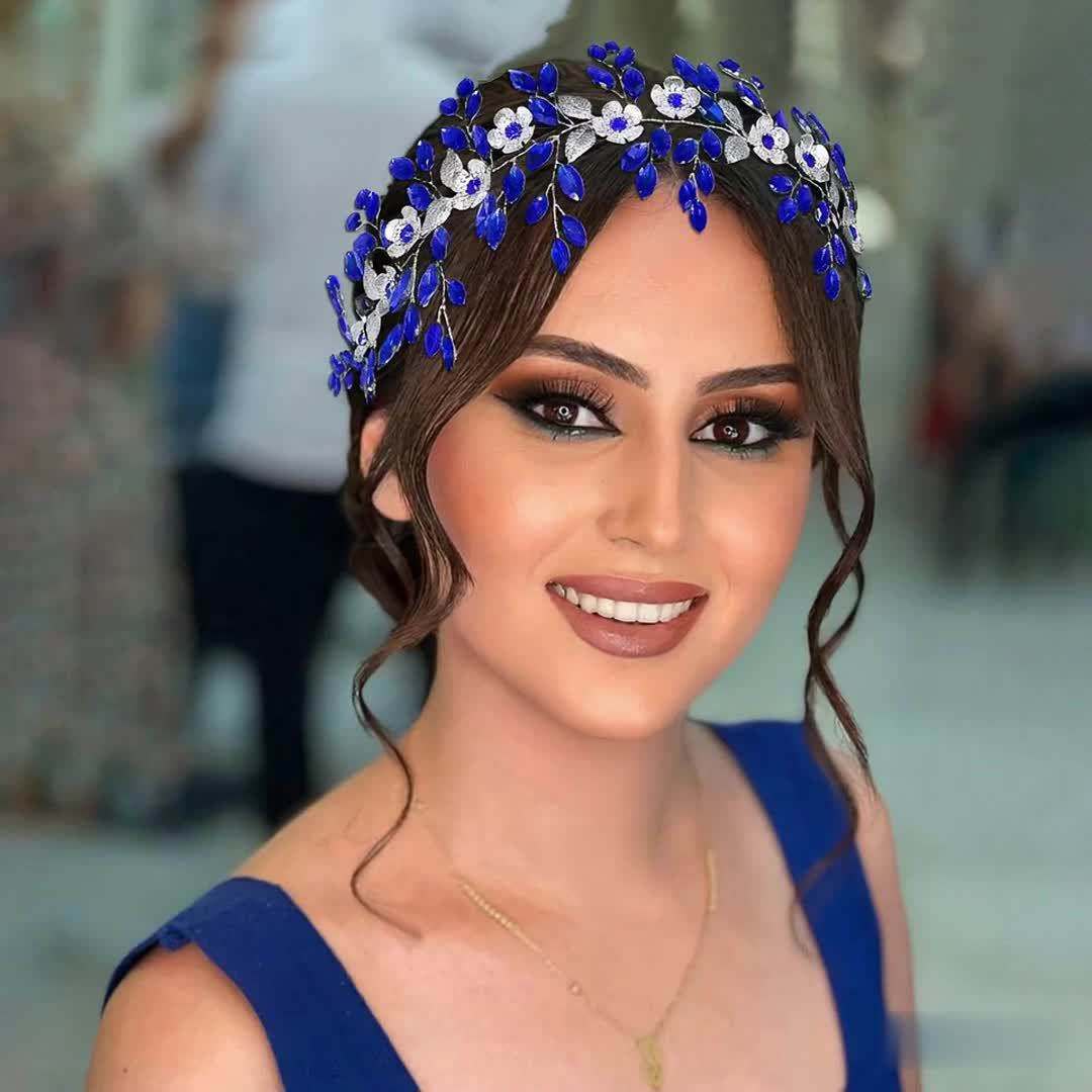 Bridal Hairband Flower Leaf Wedding Headpiece for Events Weddings HP880