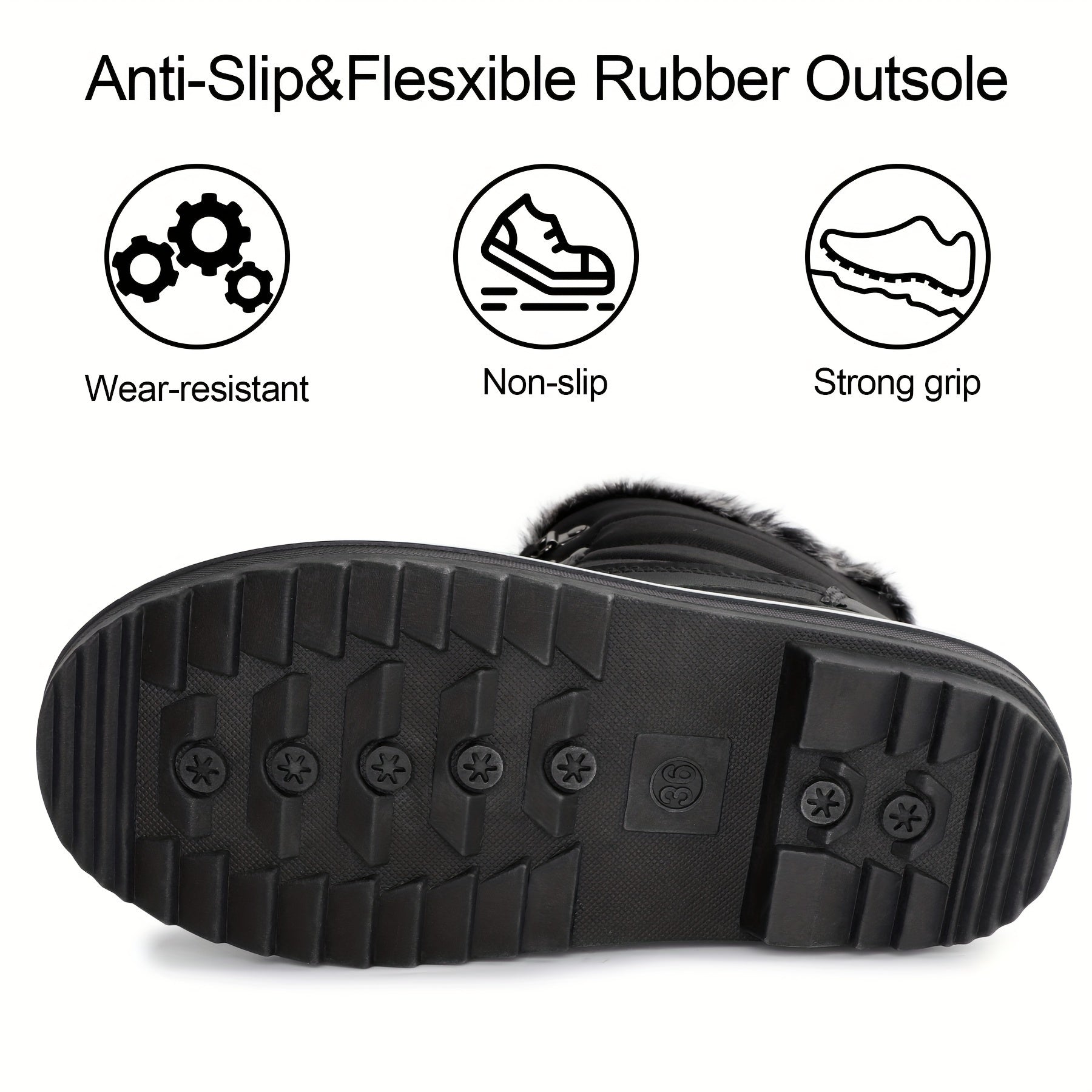 Women's Non slip Snow Boots Warm Outdoor Walking Shoes High Tube Boots