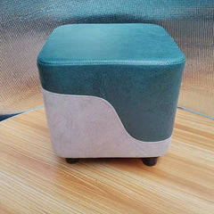 Solid Wood Shoe Changing Stool Cube - Stylish and Durable for Home Decor