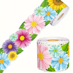 60Ft Floral Bulletin Border Paper Trim Sunflower and Tulip Classroom Display