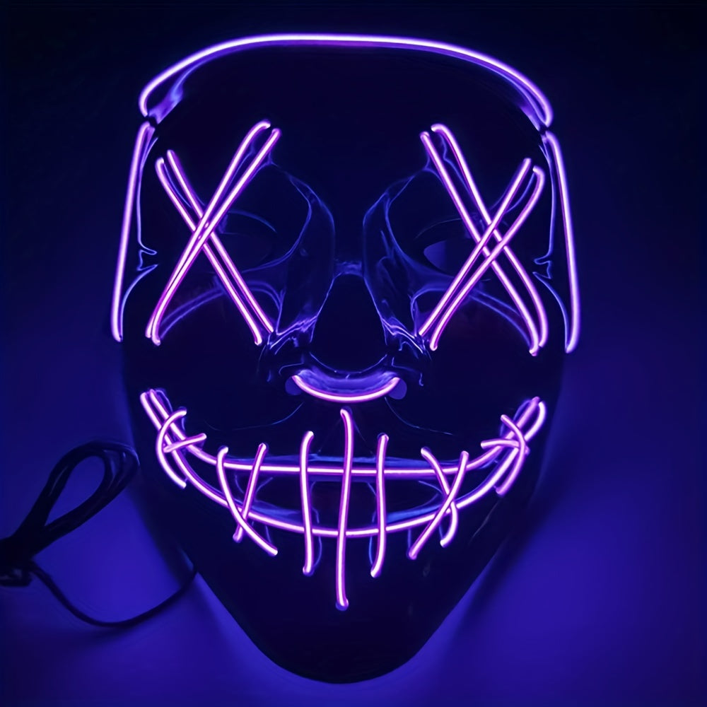 Men's LED Mask Glows In Dark for Parties