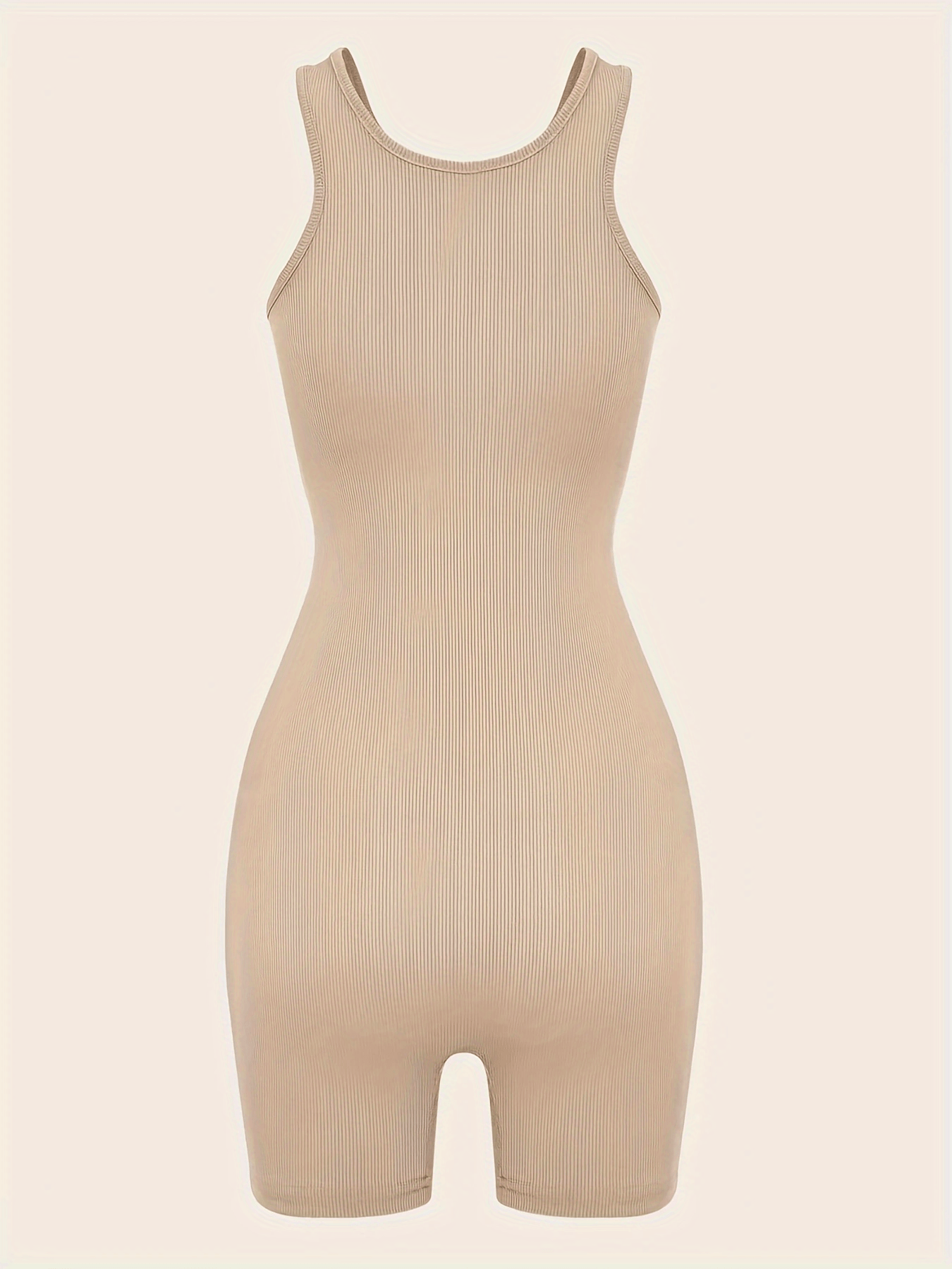 Sexy Bodycon Workout Romper Sleeveless Crew Neck Women's Clothing