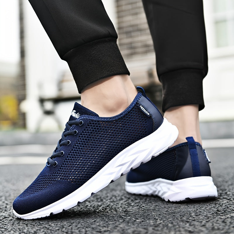 Men's Mesh Breathable Lace Up Casual Shoes Lightweight Running Sneakers