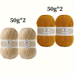 4pcs Crochet Yarn Multiple Colors 4 Layers 100 Acrylic Soft Yarn