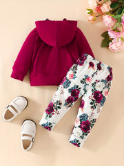 Kids Casual Outfit Love Grandma & Grandpa Hoodie & Trousers Set