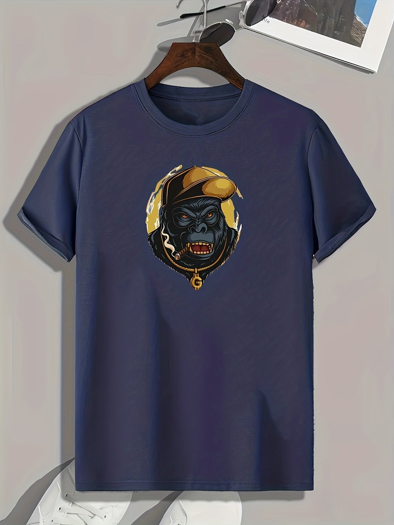 Chimpanzee Print Men's Comfy T shirt